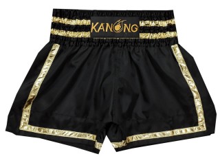Kanong Short de Boxe Thai : KNS-140-Noir-Or